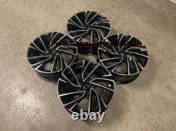 18 jantes en alliage Adelaide Style VW Golf noir brillant usiné MK5 6 7 Audi A3