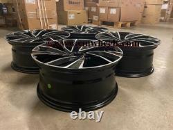 18 jantes en alliage Adelaide Style VW Golf noir brillant usiné MK5 6 7 Audi A3