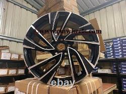 18 jantes en alliage Adelaide Style VW Golf noir brillant usiné MK5 6 7 Audi A3