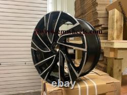 18 jantes en alliage Adelaide Style VW Golf noir brillant usiné MK5 6 7 Audi A3