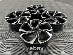 18 x4 Nouvelles Jantes en Alliage Audi Alba Style 2024 Noir Machiné Audi A3 A4 A6