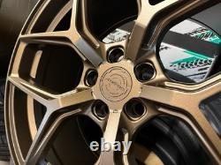 19 JANTES EN ALLIAGE BRONZE BMW STYLE COMPÉTITION DÉCALÉES + PNEUS 5x120 CONCAVE XT2