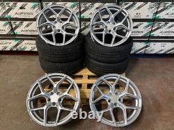 19 JANTES EN ALUMINIUM ARGENT BMW STYLE COMPÉTITION DÉCALÉES + PNEUS 5x120 CONCAVE XT2