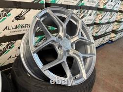 19 JANTES EN ALUMINIUM ARGENT BMW STYLE COMPÉTITION DÉCALÉES + PNEUS 5x120 CONCAVE XT2