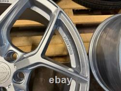 19 JANTES EN ALUMINIUM ARGENT BMW STYLE COMPÉTITION DÉCALÉES + PNEUS 5x120 CONCAVE XT2