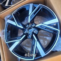 19 JANTES EN ALUMINIUM Jeu de 5X112 Noires Dcut RS Compatible Audi A4 A5 A6 A7 RS6 RS7 STYLE