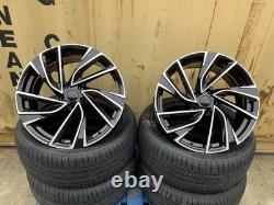 19 JANTES EN ALUMINIUM STYLE ADELAIDE BP X4 + PNEUS Convient VW GOLF / CADDY