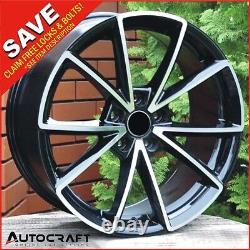 19 JANTES EN ALUMINIUM STYLE RS4 BP AVEC 4 PNEUS S'adapte AUX AUDI A3 A4 A6 TT PCD 5X112