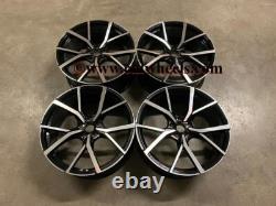 19 Jantes en Alliage Style Estoril Noires Brillantes Usinées Compatibles avec Volkswagen MK5 MK6 MK7 19 Jantes en Alliage Style Estoril Noires Brillantes Usinées Compatibles avec Volkswagen MK5 MK6 MK7