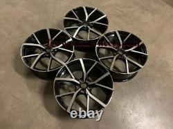19 Jantes en Alliage Style Estoril Noires Brillantes Usinées Compatibles avec Volkswagen MK5 MK6 MK7