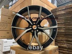 19 Jantes en Alliage Style Estoril Noires Brillantes Usinées Compatibles avec Volkswagen MK5 MK6 MK7