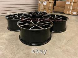 19 Jantes en Alliage Style Estoril Noires Brillantes Usinées Compatibles avec Volkswagen MK5 MK6 MK7