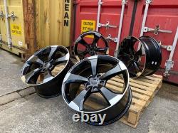 19 Jantes en Alliage de Style VW TTRS Noir Brillant Golf MK5 MK6 MK7 MK7.5