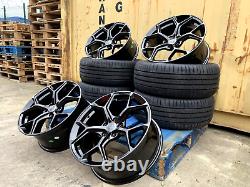 19 Jantes en alliage Audi Nouveau RS6 Style GLOSS BLACK et42 5x112 pour Audi A3 + PNEUS
