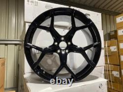19 Jantes en alliage style RS6 2023 noires brillantes 5x112 pour Audi A3 A4 VW Golf MK6 MK7 MK8