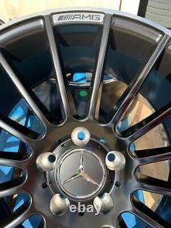 19 Mercedes C63 Amg Style Alloy Wheels Only Black/pol Pour Mercedes Classe C W204