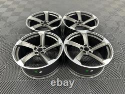 19 NOUVELLES JANTES EN ALUMINIUM STYLE RS5 AVANT 2025 Couleur Gun Metal Audi A3 A4 A6 Q3 5x112