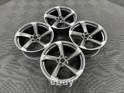 19 NOUVELLES JANTES EN ALUMINIUM STYLE RS5 AVANT 2025 Couleur Gun Metal Audi A3 A4 A6 Q3 5x112