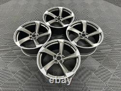 19 NOUVELLES JANTES EN ALUMINIUM STYLE RS5 AVANT 2025 Couleur Gun Metal Audi A3 A4 A6 Q3 5x112