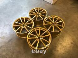 19 Nouveau Golf R Pretoria Style Alliage Roues Satin Gold Vw Golf Mk6 Mk7 Audi A3