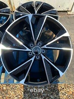 19 Nouvelles Roues En Alliage De Style Rs7 Seulement Gloss Noir / Diamant Coupé Pour S’adapter Audi A5