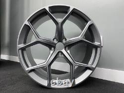 19 Nouvelles jantes en alliage RS6 Style Gun Metal 2023 Audi A3 S3 SQ3 VW Golf R 5x112