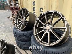 19 ROUES EN ALUMINIUM BMW STYLE COMPÉTITION DÉCALÉES + 4 NOUVEAUX PNEUS 5x120 CONCAVES BZ