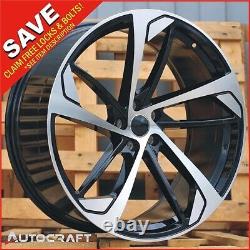 19 ROUES EN ALUMINIUM STYLE TRAPÉZOÏDE BP X4 PNEUS S'ADAPTE À AUDI A3 A4 A6 TT PCD 5X112