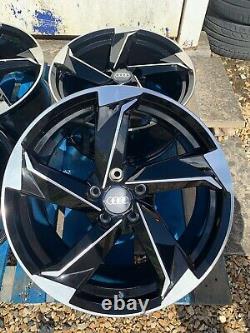 19 Ttrs Twist Style Alloy Wheels Only Black/polished To Fit Audi A5 Tous Les Modèles