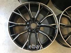 20 669m G30 Style Alloy Wheels Gloss Black Milled Spoke Bmw G30 G31 5x112 66.6