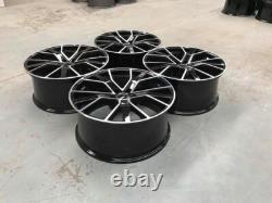 20 Jantes Alliage Noires Usinées Style RS6 Performance Audi A4 A5 A6 A7 A8 5x112