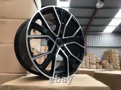 20 Jantes Alliage Noires Usinées Style RS6 Performance Audi A4 A5 A6 A7 A8 5x112