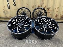 20 Jantes en Alliage POL Noires 5x112 Compatibles avec BMW Série 3 4 G20 G21 G22 G23 G26 G30 G31