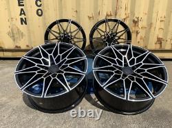 20 Jantes en Alliage POL Noires 5x112 Compatibles avec BMW Série 3 4 G20 G21 G22 G23 G26 G30 G31