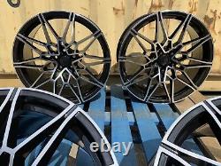 20 Jantes en Alliage POL Noires 5x112 Compatibles avec BMW Série 3 4 G20 G21 G22 G23 G26 G30 G31