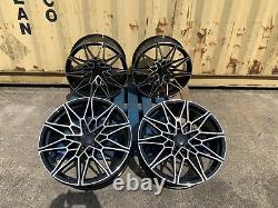 20 Jantes en Alliage POL Noires 5x112 Compatibles avec BMW Série 3 4 G20 G21 G22 G23 G26 G30 G31