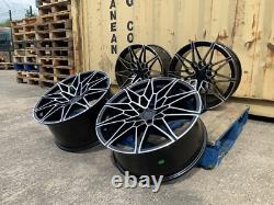 20 Jantes en Alliage POL Noires 5x112 Compatibles avec BMW Série 3 4 G20 G21 G22 G23 G26 G30 G31