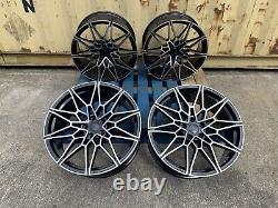 20 Jantes en Alliage POL Noires 5x112 Compatibles avec BMW Série 3 4 G20 G21 G22 G23 G26 G30 G31
