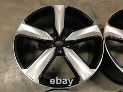 20 Jantes en Alliage Style RS4 RS5 2020 Noir Brillant Usiné Audi A5 A6 A7 5x112