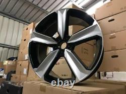 20 Jantes en Alliage Style RS4 RS5 2020 Noir Brillant Usiné Audi A5 A6 A7 5x112