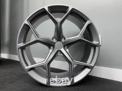 20 Jantes en Alliage Style RS6 2023 Couleur Gun Metal pour Audi A4 A5 A6 A7 A8 Q5 Q7
