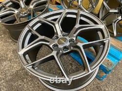 20 Jantes en alliage style RS Q8 2020 Gunmetal Audi A5 A6 A7 5x112 8.5J ET25
