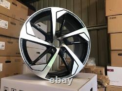 20 Nouvelles Jantes Alliage X4 2020 Style RS5 Noir Brillant Usiné Audi A4 A5 A6 A8 Q7