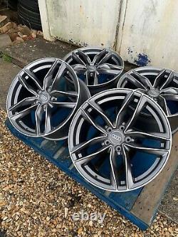 20 Rs6 Style Alloy Wheels Only Satin Grey/diamond Cut Pour S’adapter Audi A6 (c7 & C8)