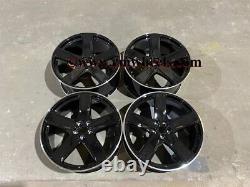 21 x 4 nouvelles jantes en alliage de style Porsche Macan Turbo Gloss Black avec bord poli 5x112