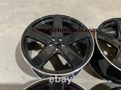 21 x 4 nouvelles jantes en alliage de style Porsche Macan Turbo Gloss Black avec bord poli 5x112