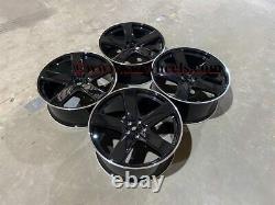 21 x 4 nouvelles jantes en alliage de style Porsche Macan Turbo Gloss Black avec bord poli 5x112