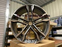 22 2020 Sq8 Style Alloy Wheels Concave Gun Metal Machined Audi Q7 Sq7 5x112