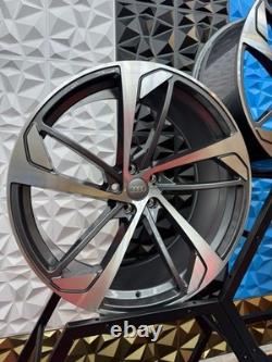 22 Jantes en Alliage de Style Trapèze Audi Toutes Neuves 5x112 Audi Q7 Sq7 Q5 Rs5