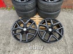 23 Range Rover 2009-2025 Jantes en Alliage Bmf Sport Style Noir Brillant & Pneus Disco